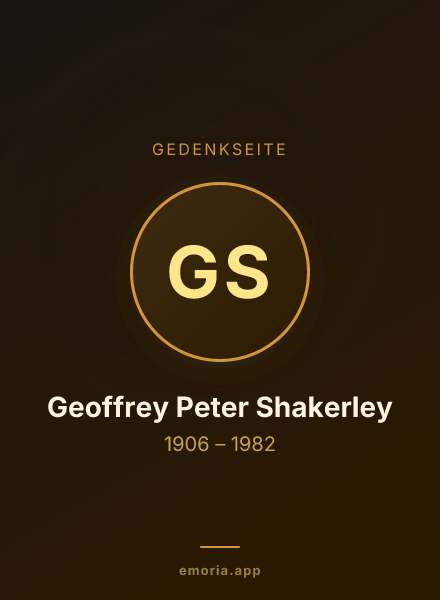 Gedenkportrait von Geoffrey Peter Shakerley