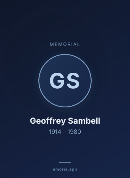 Memorial portrait of Geoffrey Sambell