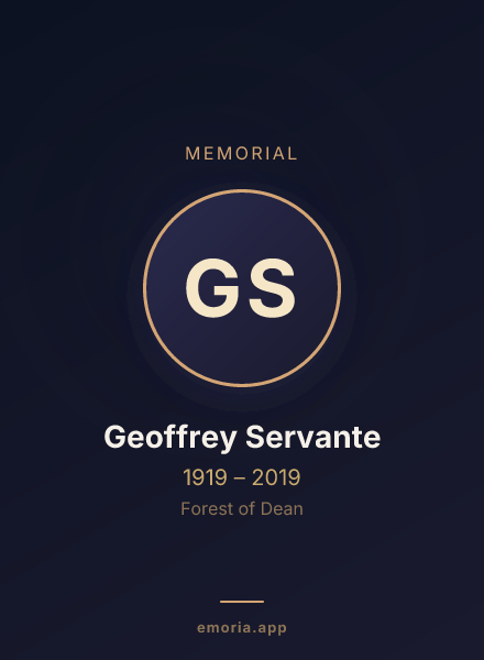 Memorial portrait of Geoffrey Servante