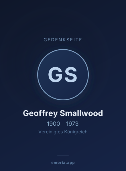 Gedenkportrait von Geoffrey Smallwood