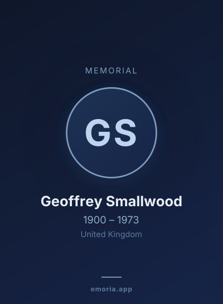 Memorial portrait of Geoffrey Smallwood