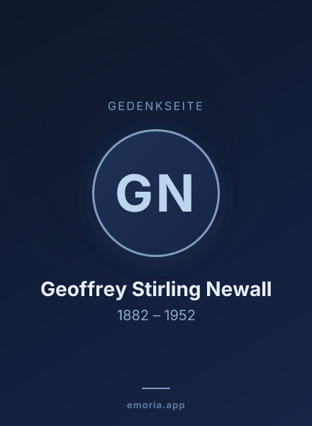 Gedenkportrait von Geoffrey Stirling Newall