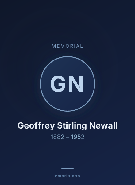 Memorial portrait of Geoffrey Stirling Newall