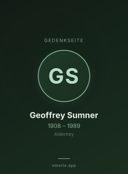 Gedenkportrait von Geoffrey Sumner