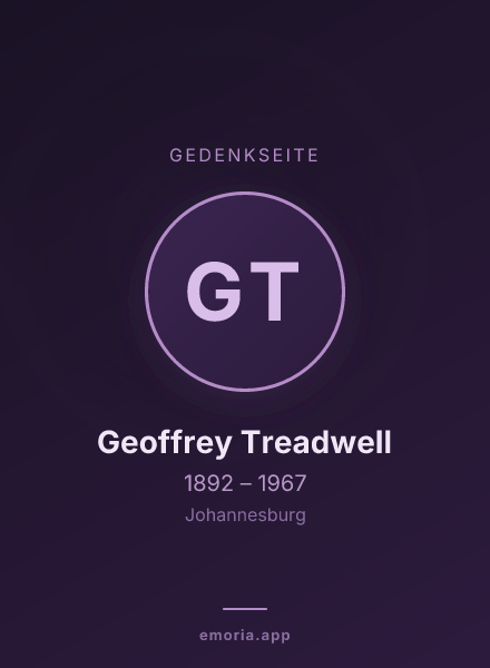 Gedenkportrait von Geoffrey Treadwell