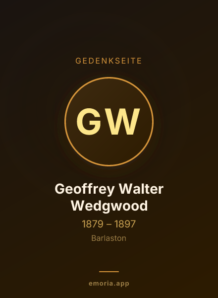 Gedenkportrait von Geoffrey Walter Wedgwood