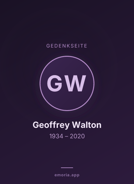 Gedenkportrait von Geoffrey Walton