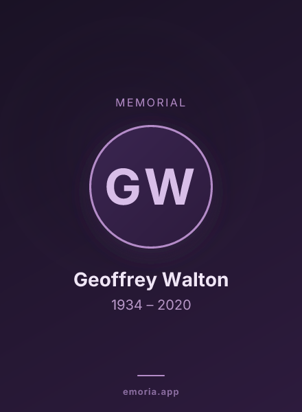 Memorial portrait of Geoffrey Walton