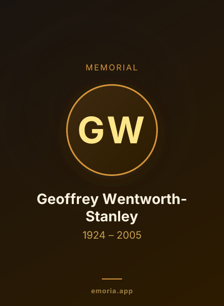 Memorial portrait of Geoffrey Wentworth-Stanley