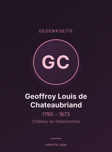 Gedenkportrait von Geoffroy Louis de Chateaubriand