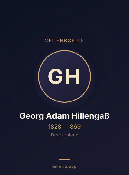 Gedenkportrait von Georg Adam Hillengaß