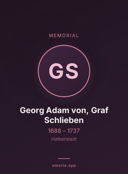 Memorial portrait of Georg Adam von, Graf Schlieben