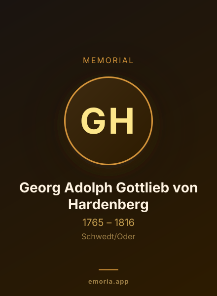 Memorial portrait of Georg Adolph Gottlieb von Hardenberg