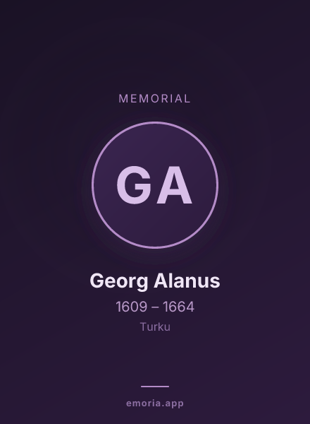 Memorial portrait of Georg Alanus
