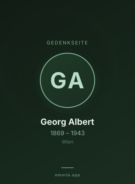 Gedenkportrait von Georg Albert