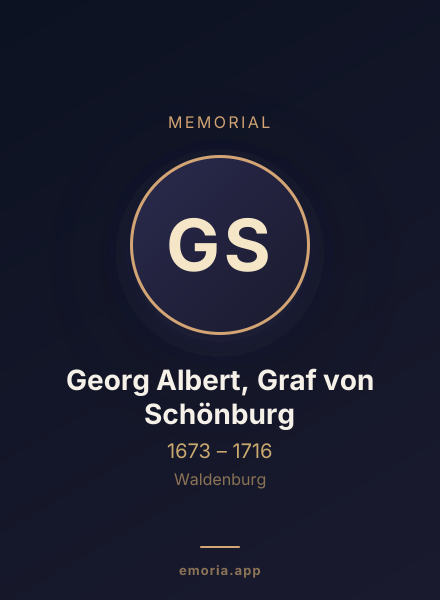 Memorial portrait of Georg Albert, Graf von Schönburg