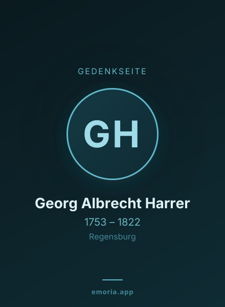 Gedenkportrait von Georg Albrecht Harrer