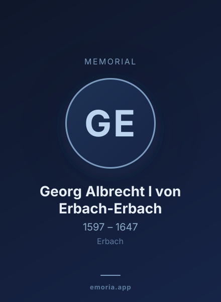 Memorial portrait of Georg Albrecht I von Erbach-Erbach