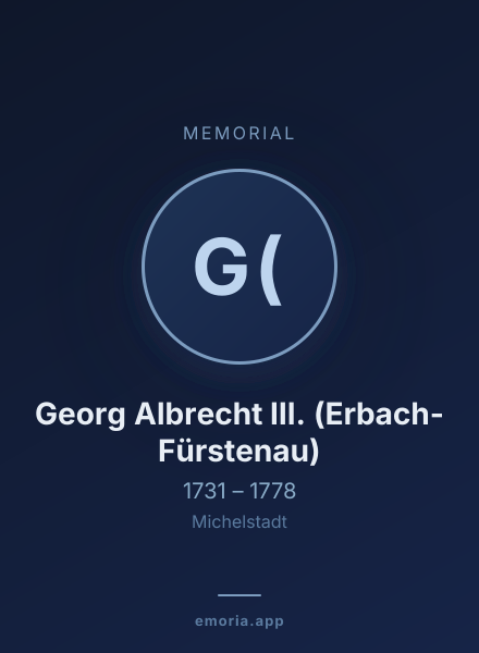 Memorial portrait of Georg Albrecht III. (Erbach-Fürstenau)
