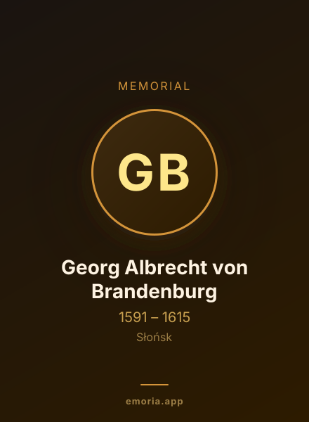 Memorial portrait of Georg Albrecht von Brandenburg
