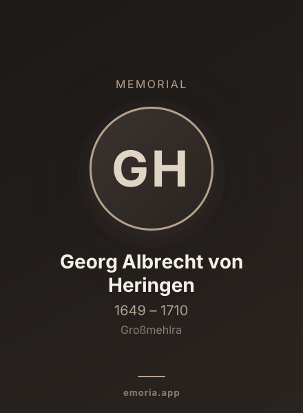 Memorial portrait of Georg Albrecht von Heringen