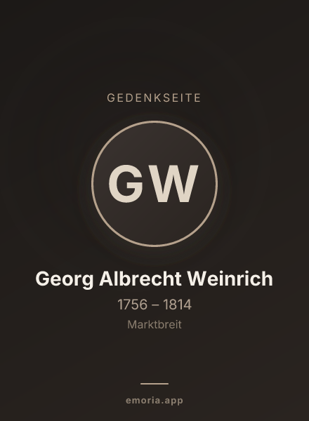 Gedenkportrait von Georg Albrecht Weinrich