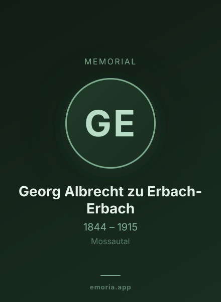Memorial portrait of Georg Albrecht zu Erbach-Erbach