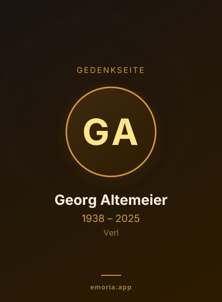 Gedenkportrait von Georg Altemeier