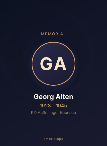 Memorial portrait of Georg Alten