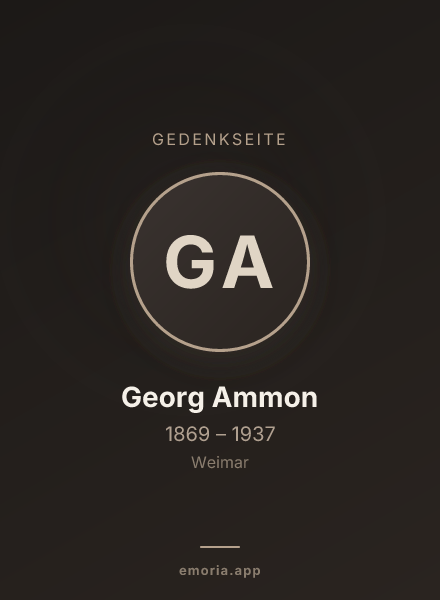 Gedenkportrait von Georg Ammon