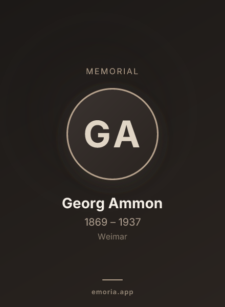 Memorial portrait of Georg Ammon