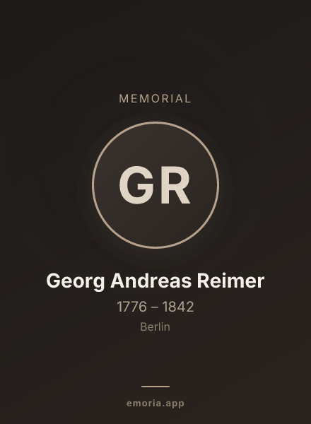 Memorial portrait of Georg Andreas Reimer