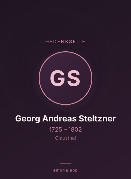 Gedenkportrait von Georg Andreas Steltzner