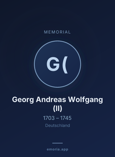 Memorial portrait of Georg Andreas Wolfgang (II)