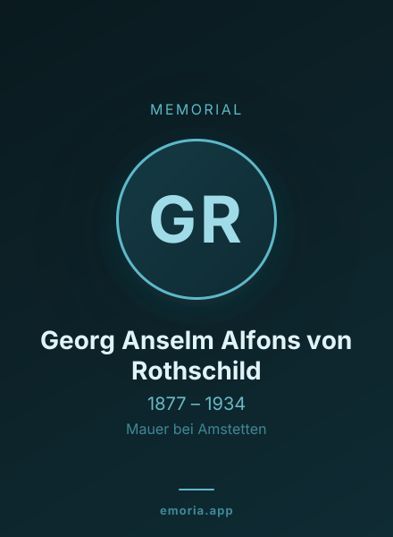 Memorial portrait of Georg Anselm Alfons von Rothschild