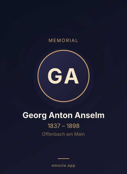 Memorial portrait of Georg Anton Anselm