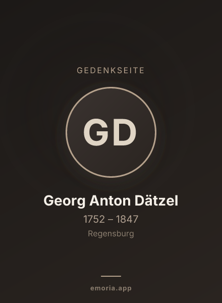 Gedenkportrait von Georg Anton Dätzel