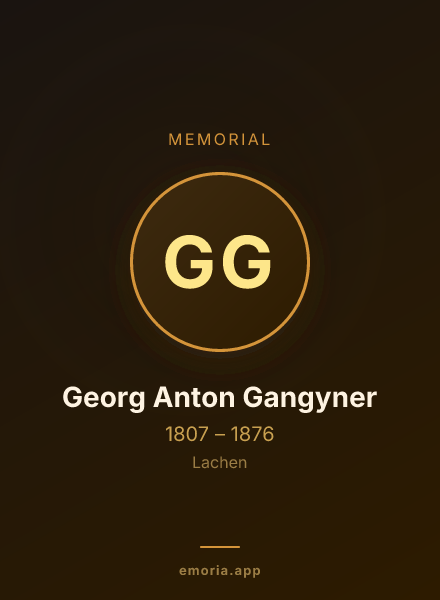 Memorial portrait of Georg Anton Gangyner
