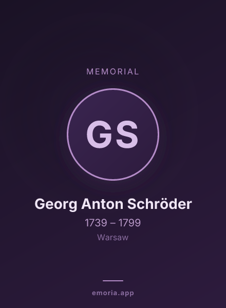 Memorial portrait of Georg Anton Schröder