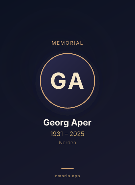 Memorial portrait of Georg Aper