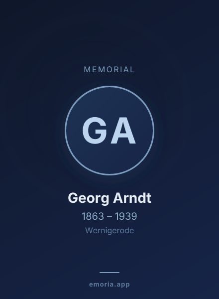 Memorial portrait of Georg Arndt