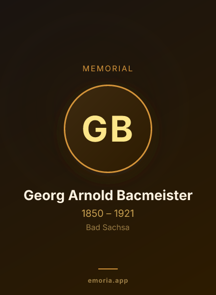 Memorial portrait of Georg Arnold Bacmeister