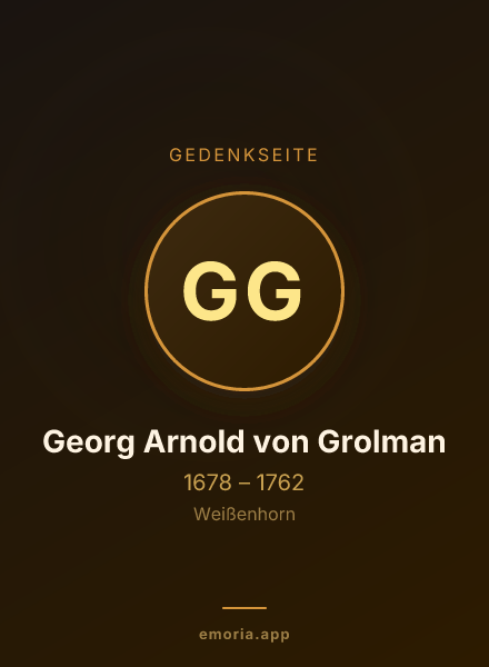 Gedenkportrait von Georg Arnold von Grolman