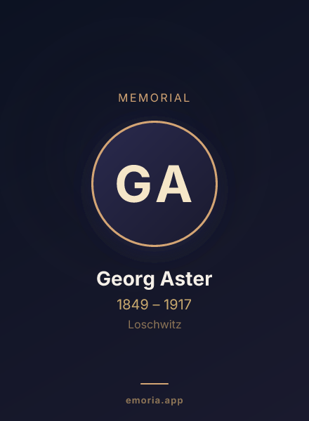 Memorial portrait of Georg Aster