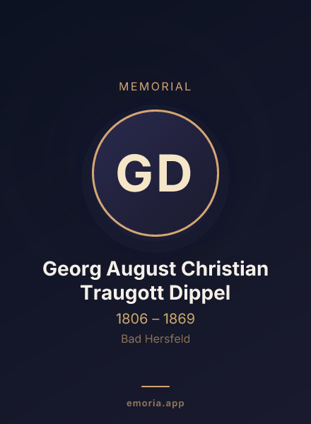 Memorial portrait of Georg August Christian Traugott Dippel