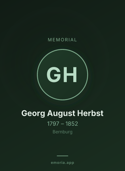 Memorial portrait of Georg August Herbst