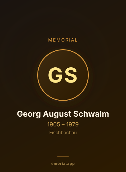 Memorial portrait of Georg August Schwalm