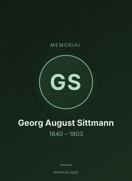 Memorial portrait of Georg August Sittmann