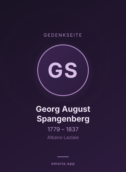 Gedenkportrait von Georg August Spangenberg