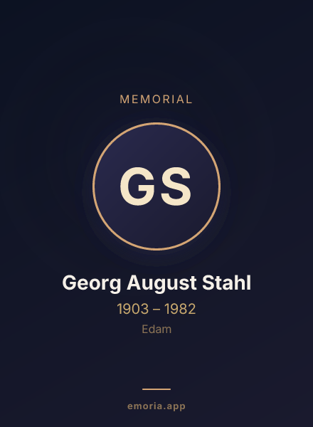 Memorial portrait of Georg August Stahl